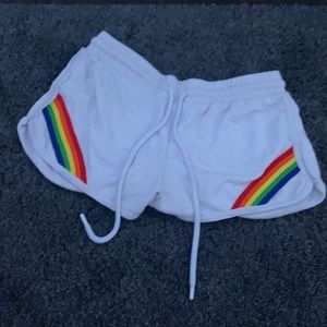 forever 21 rainbow shorts